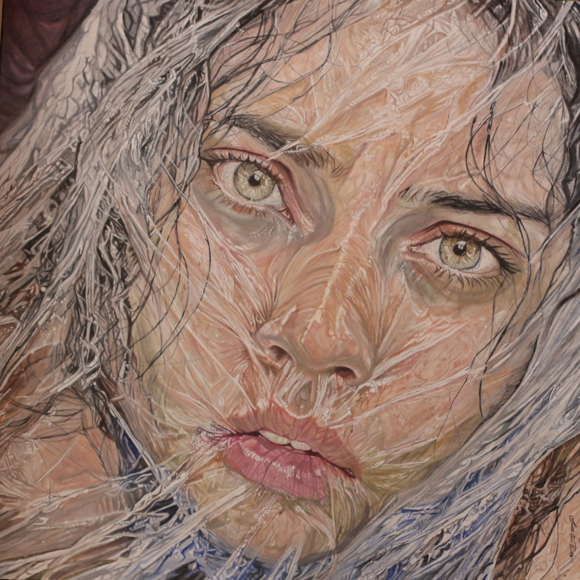 respiration entravée huile 80 x 80 cm