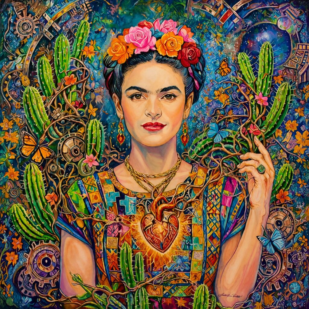 FRIDA KAHLO la gardienne du vivant huile 80 x 80 cm 2026 11