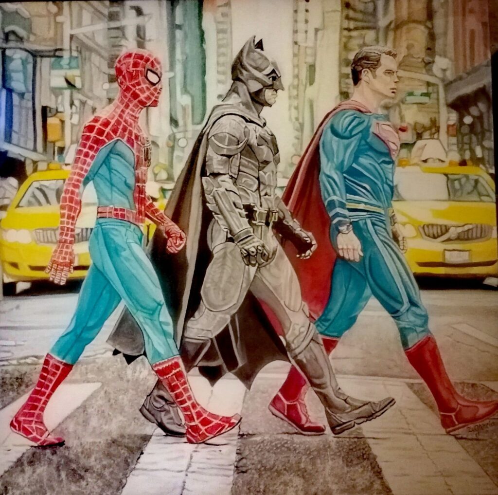 huile 80 x 80 cm marvel road